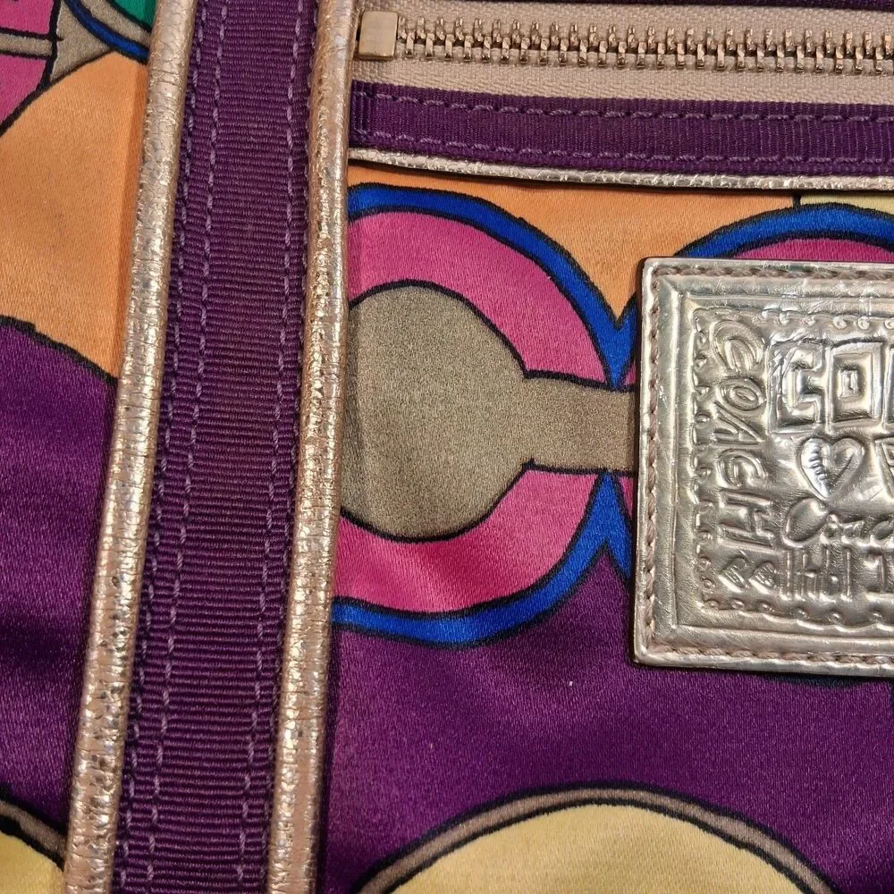 Coach 14365 Poppy Pop C Signature Purse Vintage Spotlight Colorful Glam RARE - Picture 12 of 16